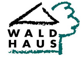 Logo des Stadtjugendreferats mit dem Text "Waldhaus" (Link zur Startseite)